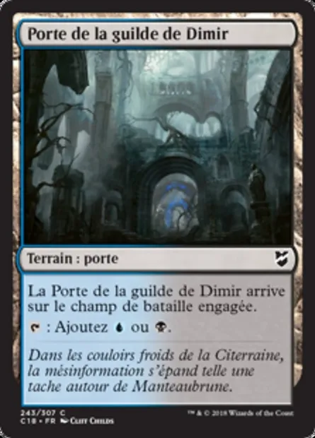 Porte de la guilde de Dimir, carte Magic C18 243 — extension Commander 2018