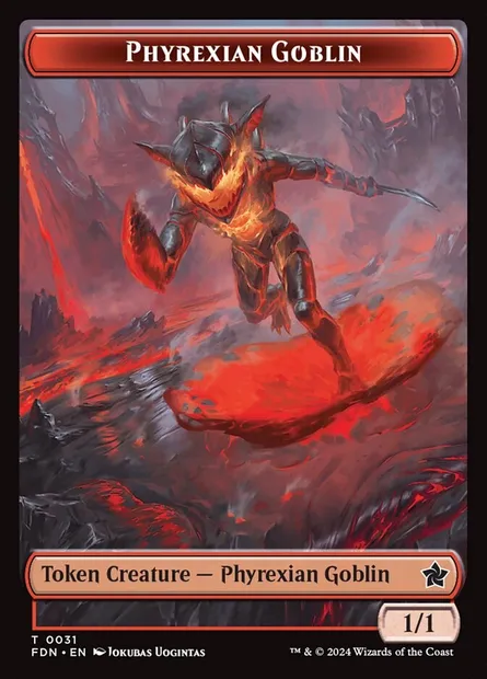 Phyrexian Goblin, Magic card TFDN 31 — Foundations Tokens set