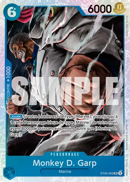 Monkey D. Garp, carte One Piece ST33-005 — extension BLEU Kuzan