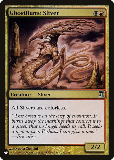 Ghostflame Sliver, Magic card PLST TSP-239 — The List set