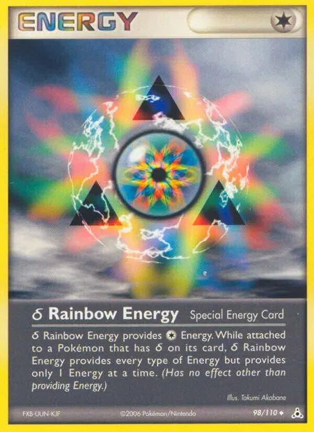δ Rainbow Energy, Pokémon card HP 98 — Holon Phantoms set