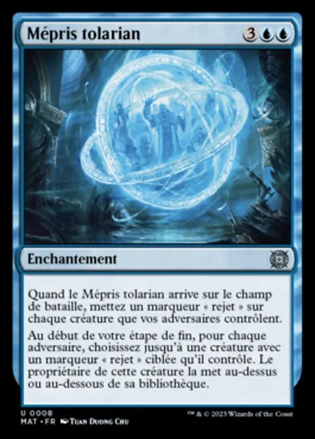 Mépris tolarian, carte Magic MAT 8 — extension L'invasion des machines : le jour d'après