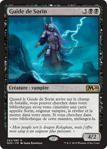Guide de Sorin, carte Magic M20 292 — extension Core Set 2020