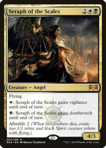Seraph of the Scales, Magic card RNA 205 — Ravnica Allegiance set
