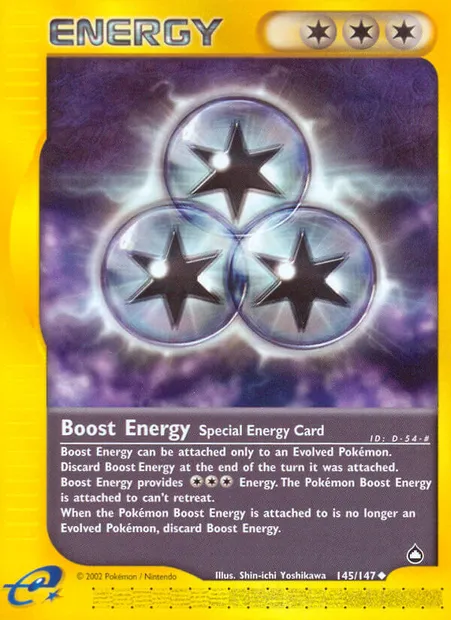 Boost Energy, Pokémon card AQ 145 — Aquapolis set
