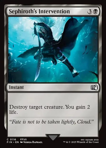 Sephiroth's Intervention, Magic card FIN 116 — Final Fantasy set