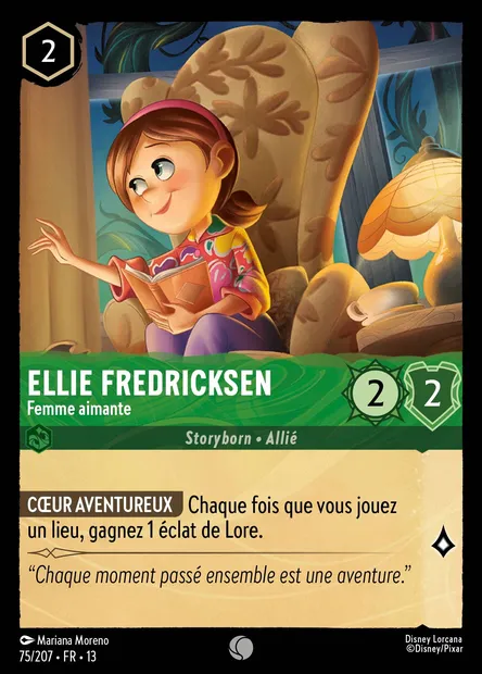 Ellie Fredricksen - Femme aimante, carte Disney Lorcana CH13-075 — extension Invasion Epineuse!