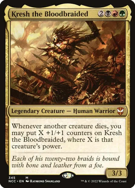 Kresh the Bloodbraided, Magic card NCC 345 — New Capenna Commander set