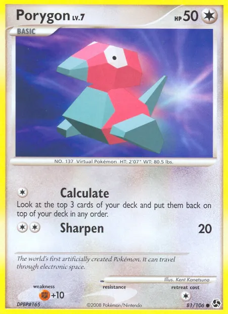 Porygon, carte Pokémon GE 81 — extension Duels au Sommets