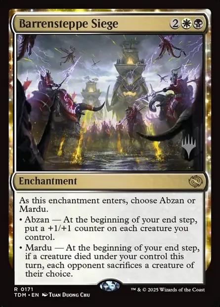 Barrensteppe Siege, Magic card PTDM 171p — Tarkir: Dragonstorm Promos set