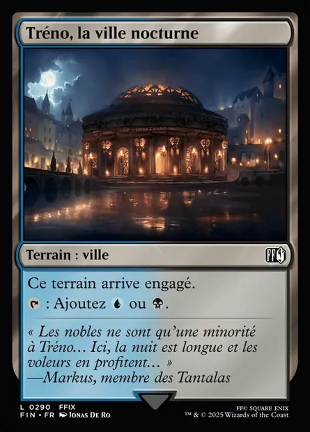 Tréno, la ville nocturne, carte Magic FIN 290 — extension Final Fantasy