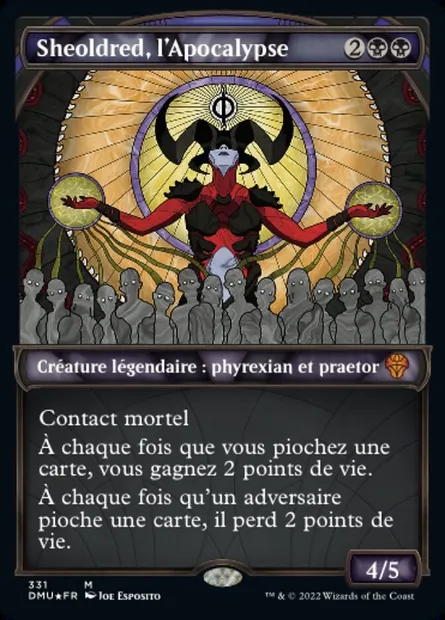 Sheoldred, l'Apocalypse, carte Magic DMU 331 — extension Dominaria Uni