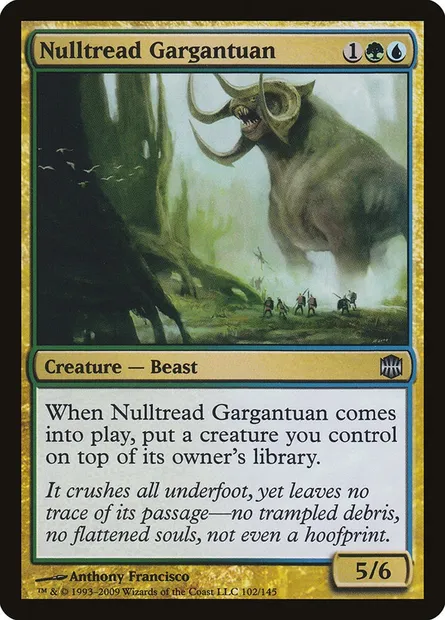 Nulltread Gargantuan, Magic card ARB 102 — Alara Reborn set