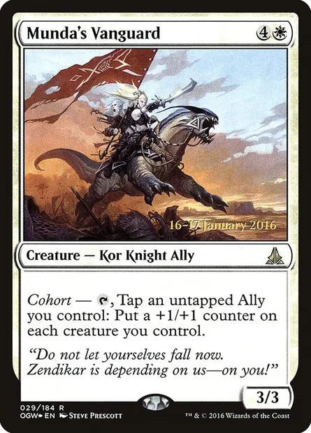 Munda's Vanguard, Magic card POGW 29s — Oath of the Gatewatch Promos set
