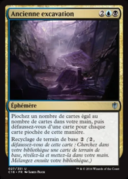 Ancienne excavation, carte Magic C16 27 — extension Commander 2016