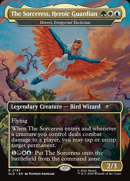 Derevii, tacticienne de l'empyrée, carte Magic SLD 2787 — extension Secret Lair Drop