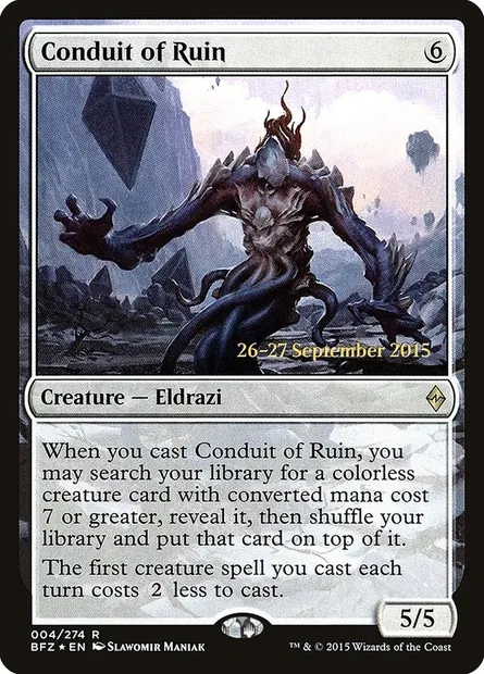 Conduit de ruine, carte Magic PBFZ 4s — extension Battle for Zendikar Promos