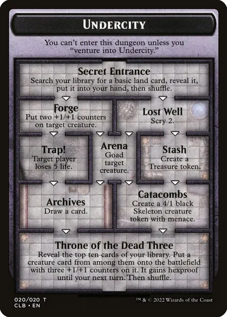 Undercity // The Initiative, carte Magic TCLB 20 — extension Battle for Baldur's Gate Tokens