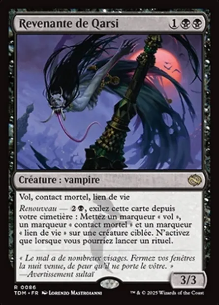Revenante de Qarsi, carte Magic TDM 86 — extension Tarkir: Dragonstorm