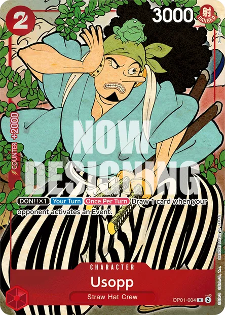 Usopp, One Piece card OP01-004 — ROMANCE DAWN set