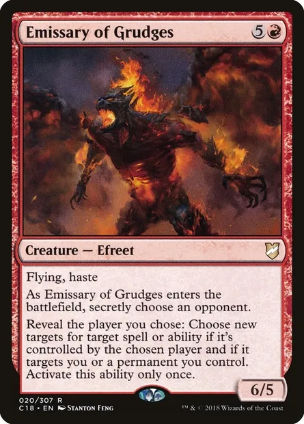 Emissary of Grudges, Magic card C18 20 — Commander 2018 set