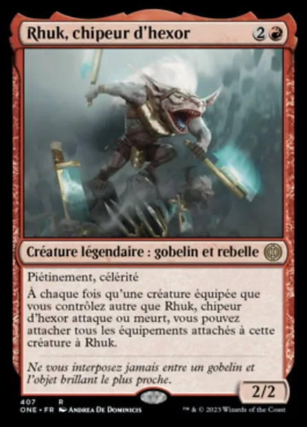 Rhuk, chipeur d'hexor, carte Magic ONE 407 — extension Tous Phyrexians