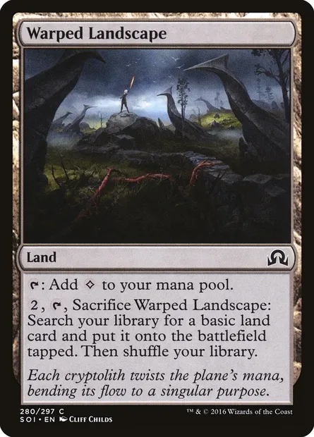 Warped Landscape, Magic card SOI 280 — Shadows over Innistrad set