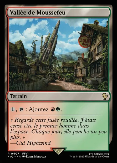 Vallée de Moussefeu, carte Magic FIC 407 — extension Final Fantasy Commander