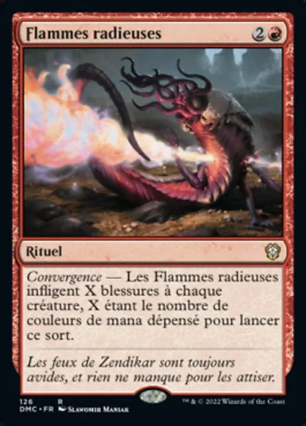 Flammes radieuses, carte Magic DMC 126 — extension Dominaria United Commander