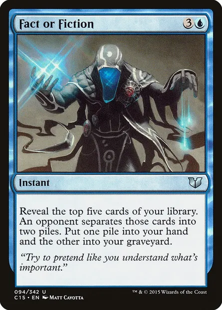 Fact or Fiction, Magic card C15 94 — Commander 2015 set