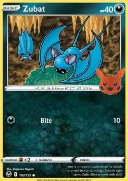 Zubat, Pokémon card TOT23 103 — Trick or Trade 2023 set