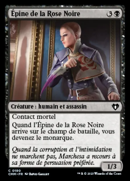 Épine de la Rose Noire, carte Magic CMM 190 — extension Commander Masters
