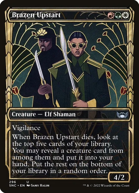 Brazen Upstart, Magic card SNC 296 — Streets of New Capenna set