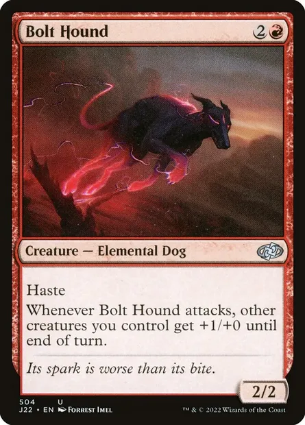 Bolt Hound, Magic card J22 504 — Jumpstart 2022 set