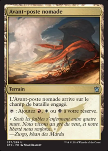 Avant-poste nomade, carte Magic KTK 237 — extension Les Khans de Tarkir