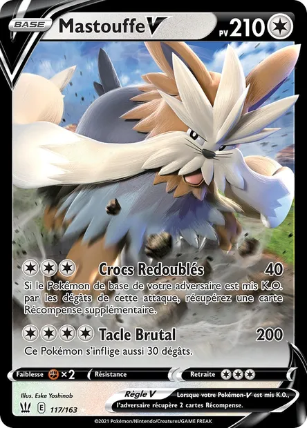 Mastouffe V, carte Pokémon BST 117 — extension Styles de combat