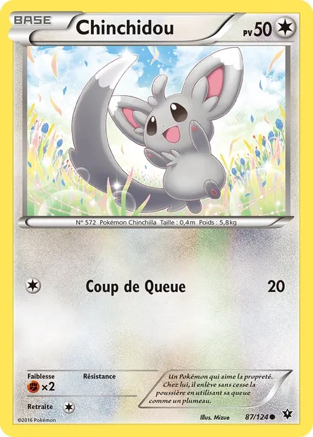 Chinchidou, carte Pokémon FCO 87 — extension Impact des Destins