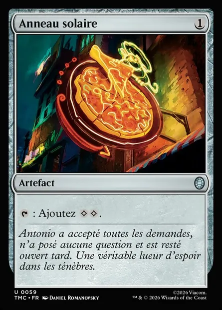 Anneau solaire, carte Magic TMC 59 — extension Teenage Mutant Ninja Turtles Eternal