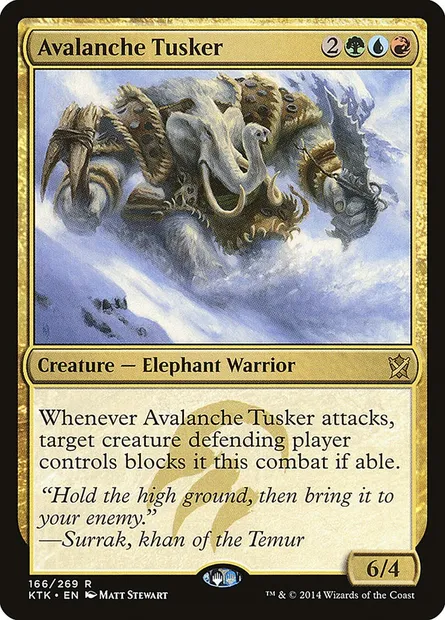 Avalanche Tusker, Magic card KTK 166 — Khans of Tarkir set