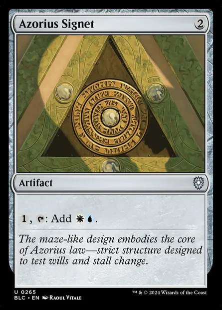 Azorius Signet, Magic card BLC 265 — Bloomburrow Commander set