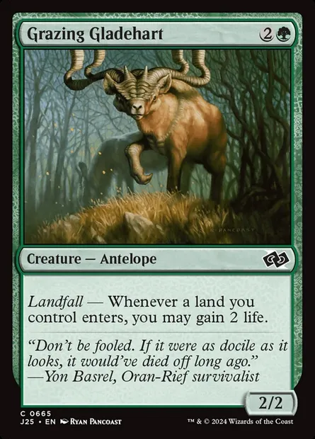 Grazing Gladehart, Magic card J25 665 — Foundations Jumpstart set