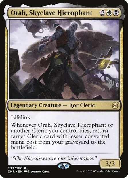Orah, Skyclave Hierophant, Magic card PZNR 233p — Zendikar Rising Promos set