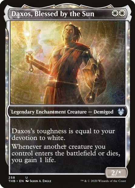 Daxos, Blessed by the Sun, Magic card THB 258 — Theros Beyond Death set