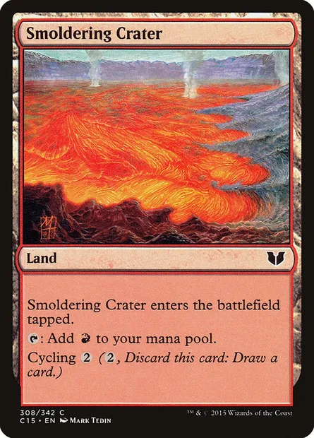 Smoldering Crater, Magic card C15 308 — Commander 2015 set