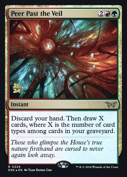 Peer Past the Veil, Magic card PDSK 226s — Duskmourn: House of Horror Promos set