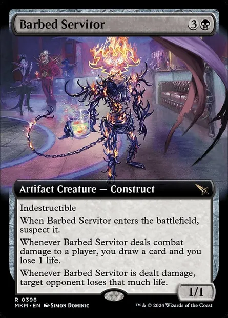 Barbed Servitor, Magic card MKM 398 — Murders at Karlov Manor set