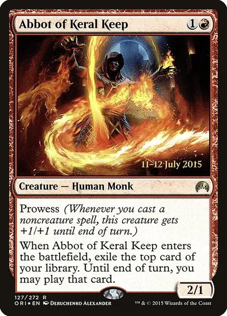 Abbé de la Forteresse de Keral, carte Magic PORI 127s — extension Magic Origins Promos