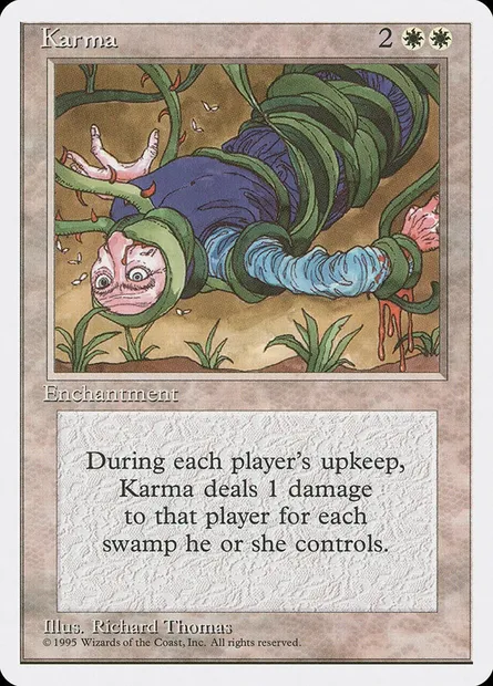Karma, Magic card 4ED 32 — Fourth Edition set