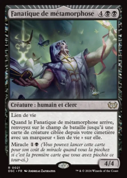 Fanatique de métamorphose, carte Magic DSC 21 — extension Duskmourn: House of Horror Commander