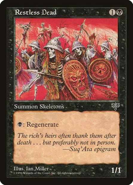 Restless Dead, Magic card MIR 138 — Mirage set